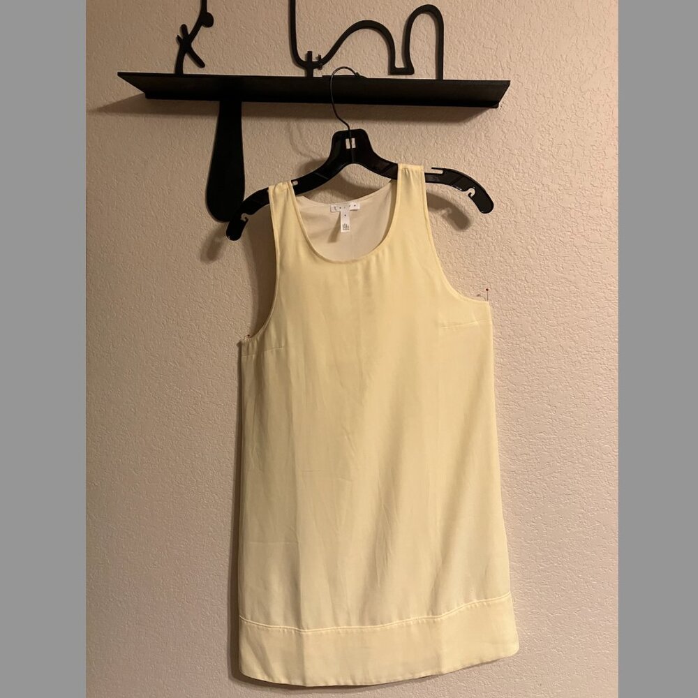 LEITH Pale Yellow Shift Dress with Racer Back Cut - Size M